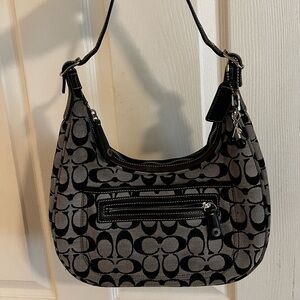 Coach Signature Jacquard Hobo Shoulder Bag